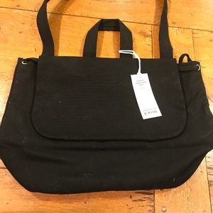 BAGGU Canvas Shoulder Bag Black NEW